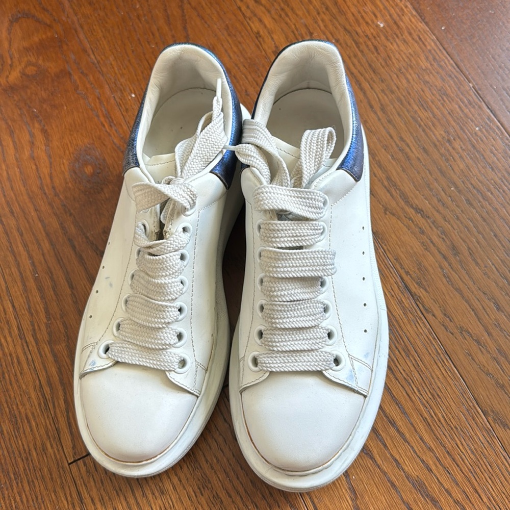 Alexander McQueen white and blue sneaker size 37